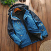 LSM-121 Men Autumn And Winter Jackets Grab Fleece Inner Lining Outdoor Hiking Clothes, Size: 3XL(Denim Blue)