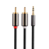1m Gold Plated 3.5mm Jack to 2 x RCA Male Stereo Audio Cable