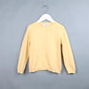 Spring and Autumn Children Clothing Girl Cotton Knit Cardigan Sweater, Kid Size: 80cm(Light Yellow)