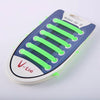 12 PCS / Set Creative Unisex Women Men Athletic Running No Tie Shoelaces Elastic Silicone Shoe Lace for All Sneakers(Green)