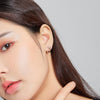 S925 Sterling Silver Silver Triangle Ear Buckle Women Earrings