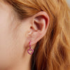 S925 Sterling Silver Simple Heart Women Earrings