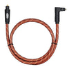 EMK 90 Degree Swivel Adjustable Right Angled 360 Degrees Rotatable Plug Nylon Woven Mesh Optical Audio Cable, Cable Length:5m(Orange)