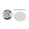 Aluminum Alloy Plating Motorcycle Handlebar Clock(Silver Shell White Background)