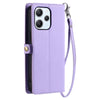 For Redmi Note 12R Wallet Multi-card Slot Leather Phone Case with Lanyard(Purple)