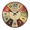 Vintage Wooden MDF Hanging Clock Mute Quartz Clock Living Room Wall Clock(86)