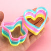 10 PCS Glitter Transparent Rainbow Circle Polygon Spring Rainbow Circle,Ramdom Style Delivery