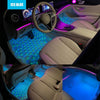 A18 Car Colorful Voice-activated RGB Foot LED Atmosphere Light, Double Light Star Version