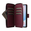 For Samsung Galaxy A56 Nine-card Slots Zipper Wallet Bag Leather Phone Case(Wine Red)
