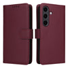 For Samsung Galaxy S25+ 5G BETOPNICE BN-005 2 in 1 Detachable Imitate Genuine Leather Phone Case(Wine Red)