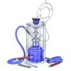 010-30 Double Tube Glass Iron Cage Hookah (Blue)