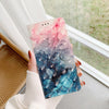 For Samsung Galaxy A26 5G 3D Pattern Leather Phone Case(3D Pink Blue Marble)