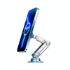 Aluminum Alloy Rotatable Lift Mobile Phone Holder Car Holder,Style:  Magnetic style Black