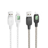 hoco U124 2.4A USB to 8 Pin Smart Power-off Data Cable, Length: 1.2m(Black)