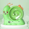 17 x 8 x 15.5cm Childrens Snail Rotating Coin Bank Cartoon Savings Jar Toys With Lights And Music(Green)