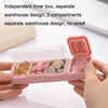 TR017 Portable Medicine Cutter Portable Mini 7 Days Sealed Separate Medicine Box(White)