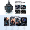 Double Coil Car Wireless Charger Water Cup Holder For Apple14 / 13 / Samsung ZFLIP4 Series