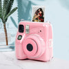 For Fujifilm instax mini SE Photo Bag Crystal Case Shoulder Strap Rope Sticker Set(Pink Cat)