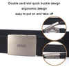 AWMN Men Nylon Canvas Cargo Jeans Casual Buckle Belt, Length: 120cm(Black Buckle Brown)