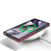 For Samsung Galaxy S24 Ultra 5G Skin Feel Detachable Card Bag Magsafe Phone Case(Wine Red)