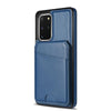 For Samsung Galaxy S20 FE 5G Skin Feel Detachable Card Bag Magsafe Phone Case(Blue)