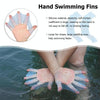 Finger Flexible Silicone Swimming Gloves (Middle Size)(Blue)