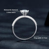MSR008 Sterling Silver S925 Sparkling Moissanite Ring Zirconia White Gold Plated Jewellery(No.8)