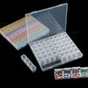 56 Slots Transparent Plastic Storage Box Jewelry Nail Art Rhinestone Bead Box, Color: Transparent