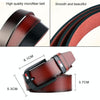 Dandali L8033 Men Retro Casual Antique Pin Buckle Leather Belt Waistband, Size: 125cm(Coffee)