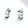 S925 Sterling Silver Raccoon Women Earrings