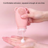 100ml Travel Cleaning Lotion Dispenser Bottle With Washing Brush Cosmetic Shampoo Storage Bottle(Pink)