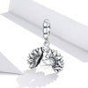S925 Sterling Silver Smiling Face Sunflower Pendant DIY Bracelet Necklace Accessories