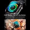 K57 Pro 1.96 Inch Bluetooth Call Music Weather Display Waterproof Smart Watch, Color: Silver Leather