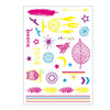 10 PCS Fluorescent Flower Arm Tattoo Sticker Face Sticker Waterproof Feather Tattoo Arm Tattoo Sticker(DKCS033)