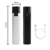 Mini Portable Lipstick Style Rechargeable LED Flashlight (Black)