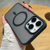For iPhone 15 Pro Max Frosted Skin Feel MagSafe Phone Case(Black)