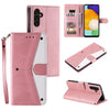 For Samsung Galaxy A36 Nail Skin Feel Stitching Calf Texture Leather Phone Case(Rose Gold)