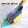 Hard Bristle Crevice  Brush Long Handle Floor Brush Wiper,Style: 3-section Rod(Deep Blue)