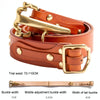 Maden 1802014 Vintage Brass Buckle Adjustable PU Belt, Length: 110cm(Dark Brown)