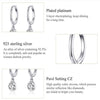S925 Sterling Silver Platinum-plated Earrings Temperament Zircon Earrings