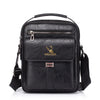 WEIXIER 8683 Large Capacity Retro PU Leather Men Business Handbag Crossbody Bag (Black)