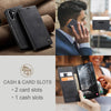 For Samsung Galaxy A26 CaseMe 013 Multifunctional Horizontal Flip Leather Phone Case(Black)