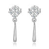 S925 Sterling Silver Bright Ear Stud Women Earrings(Silver)