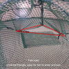 70cm Dual Layer 21 Holes Automatic Folding Round Fishing Cage Hand Throwing Shrimp Fishing Net