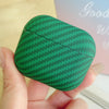 For AirPods 3 Carbon Fiber TPU Frosted Earphone Protective Case(Green)