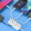5 in 1 2 x PD 66W, 2 x USB Fast Charger Smart Power Socket, Length:1m(US Plug)