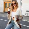 Women Casual Mid-Length Hooded Knit Cardigan Jacket, Size: L(Green)