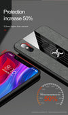 For Xiaomi Mi 8 Lite XINLI Stitching Cloth Texture Shockproof TPU Protective Case(Black)