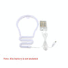 Bulb Neon Light Battery USB Dual-Power LED Decorative Modeling Lamp(Pink Light)