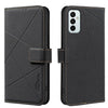 For Samsung Galaxy A23 / M23 / M13 4G Geometric Pattern RFID Leather Phone Case(Black)